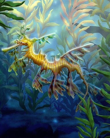 Quinn's Aquarium Yellow Leafy Seadragons Badge