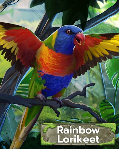 Rainbow Lorikeet Badge - Tri-Peaks Solitaire HD