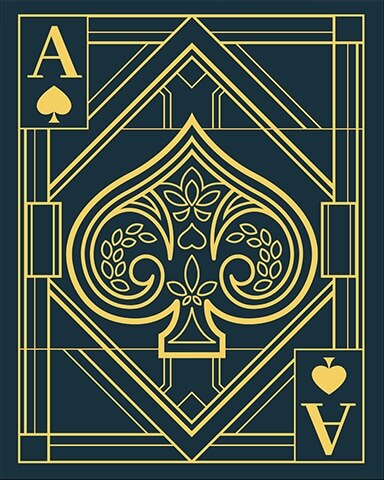 World Class Solitaire HD Ace of Spades Art Deco Cards Badge