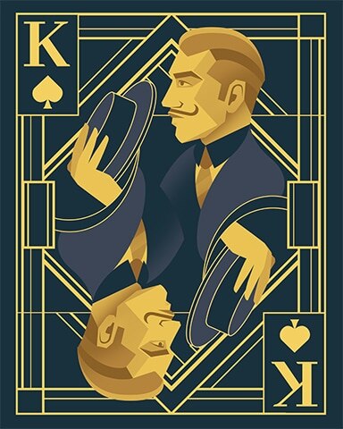 World Class Solitaire HD King of Spades Art Deco Cards Badge