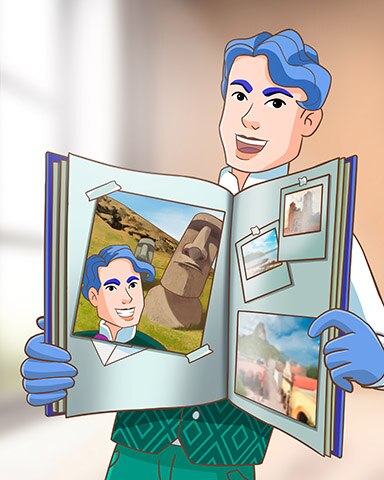 Easter Island Far Flung Photos Badge - World Class Solitaire HD