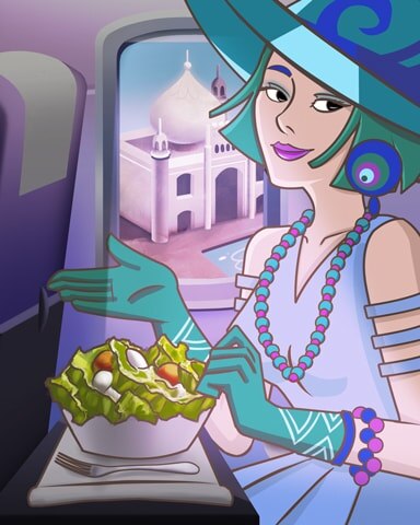 New Delhi Flight Badge - World Class Solitaire HD