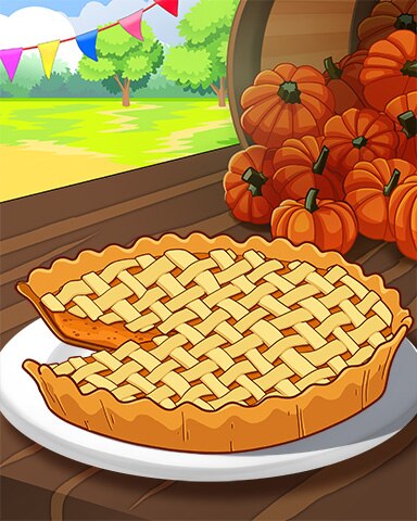 Pogo Word Whomp HD Pumpkin Pie Fair Food Badge