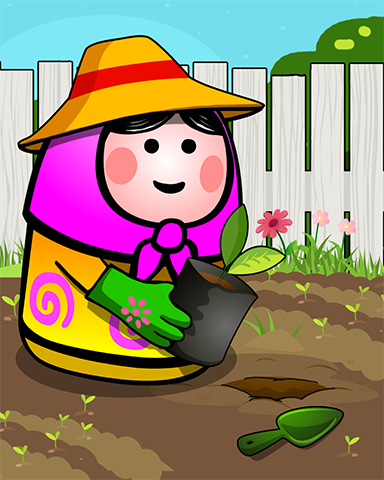 Trizzle Spring planting Badge