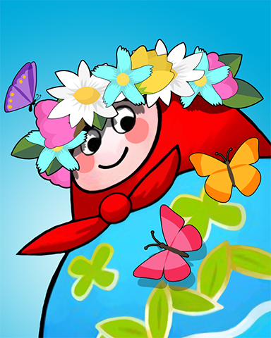 Trizzle Wreath of butterflies Badge