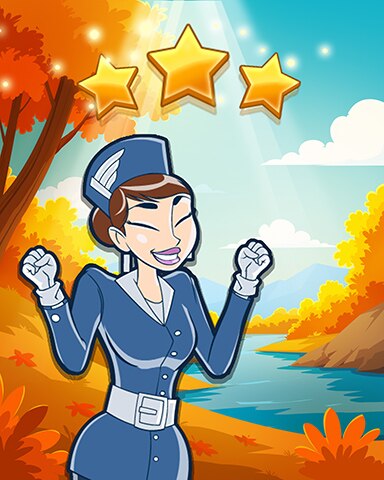 Pogo Jet Set Solitaire Autumn Cove World Class Badge