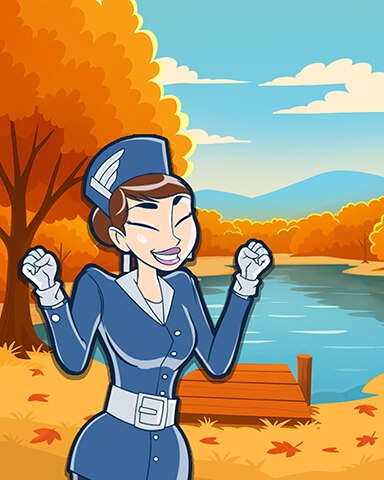 Jet Set Solitaire Autumn Cove Coach Badge