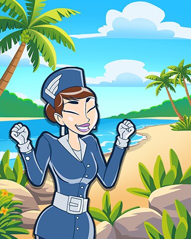 Pogo Jet Set Solitaire Summer Beach Blast Coach Badge