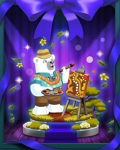 Snowbird Solitaire Bearnard Painting Kangaroo Badge