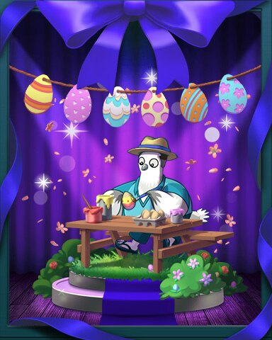 Snowbird Solitaire Snowbird Painting Egg Badge