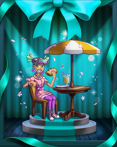 Sweet Tooth Town Lulu Eating Bearclaws Badge