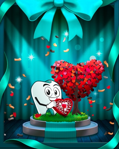 Heart Shaped Box Chocolates Badge - Sweet Tooth Town