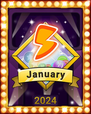 New Year's Pop Lap 4 Badge - Poppit! Bingo
