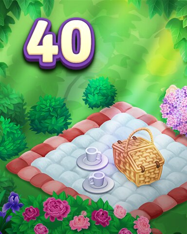 Secret Word Gardens Rank 40 Badge
