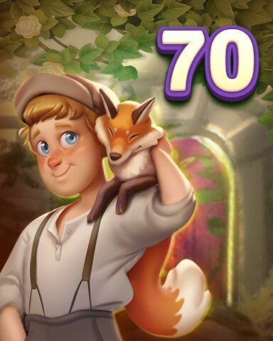 Secret Word Gardens Rank 70 Badge