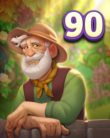 Secret Word Gardens Rank 90 Badge