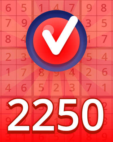 Pogo Daily Sudoku Hard 2250 Puzzles Badge
