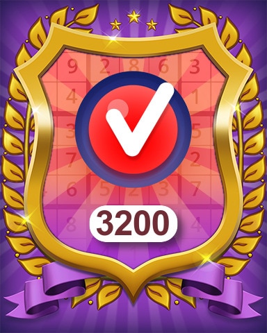 Pogo Daily Sudoku Hard 3200 Puzzles Badge