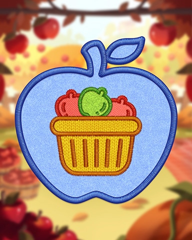 Solitaire Home Story Blue Collecting Apples Badge
