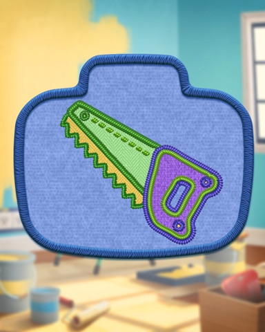 Bejeweled Stars Blue Woodworking Badge