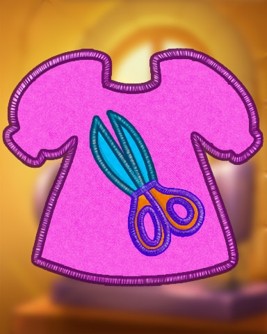 Card Scramble: Viola's Diner Pink Cutting Pattern Badge