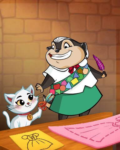 Lucky Cat Bingo Cutting Pattern Badge