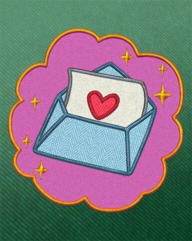 Card Making Sharing Valentines Badge