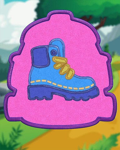 Pogo Solitaire Home Story Pink Hiking Boot Badge