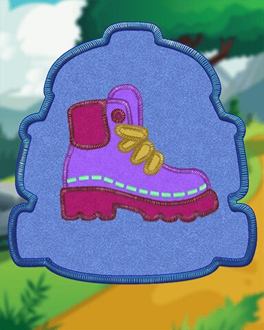 Pogo Card Scramble: Viola's Diner Blue Hiking Boot Badge