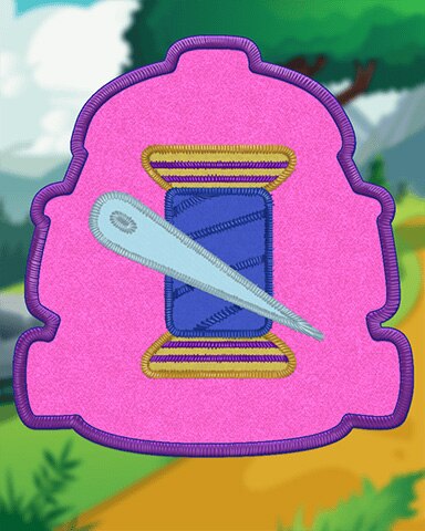 Pogo Matching Moments Pink Sewing Kit Badge