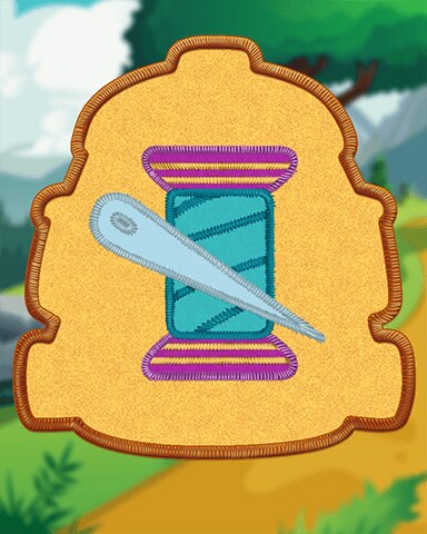 Pogo Garden Blast Orange Sewing Kit Badge