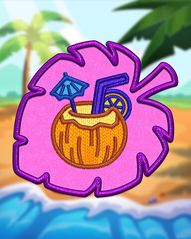 Violet Fruit Cocktail Badge - Mahjong Safari HD