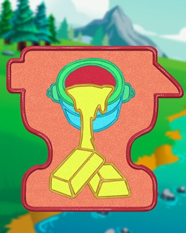 Pogo Farm Merge Valley Orange Smelting Badge