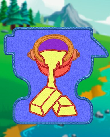 Pogo Solitaire Home Story Blue Smelting Badge