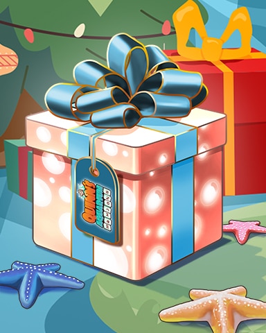 Quinn's Aquarium Cozy Quinn's Holiday Gift Badge