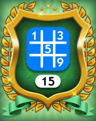 Monopoly Sudoku Beginner 15 Badge