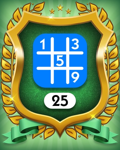 Monopoly Sudoku Beginner 25 Badge