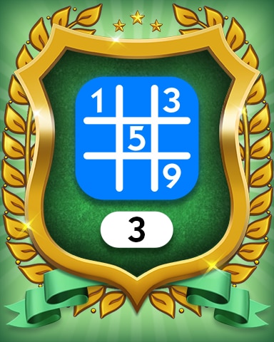 Monopoly Sudoku Beginner 3 Badge