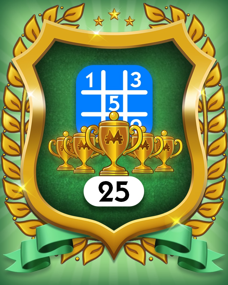 Monopoly Sudoku 5-Trophy Beginner 25 Badge