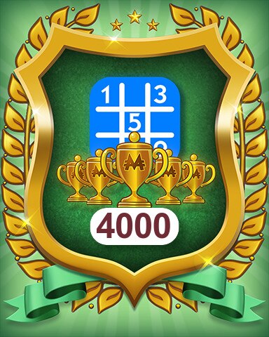 Monopoly Sudoku 5-Trophy Beginner 4000 Badge