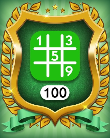 Monopoly Sudoku Easy 100 Badge