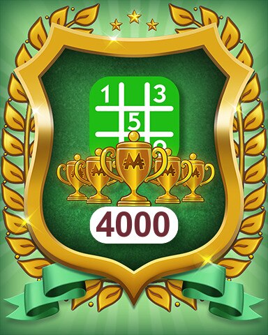 Monopoly Sudoku 5-Trophy Easy 4000 Badge