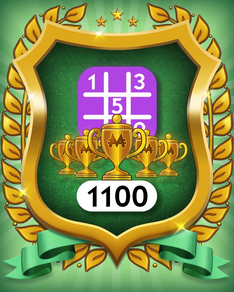 Monopoly Sudoku 5-Trophy Expert 1100 Badge