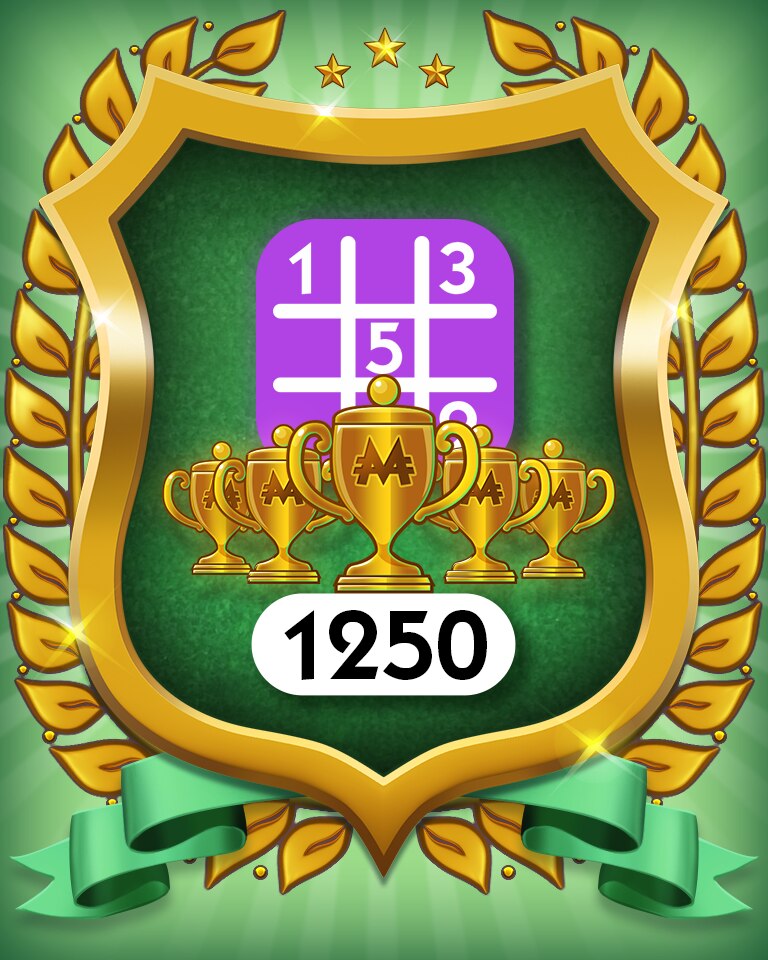 5-Trophy Expert 1250 Badge - Monopoly Sudoku