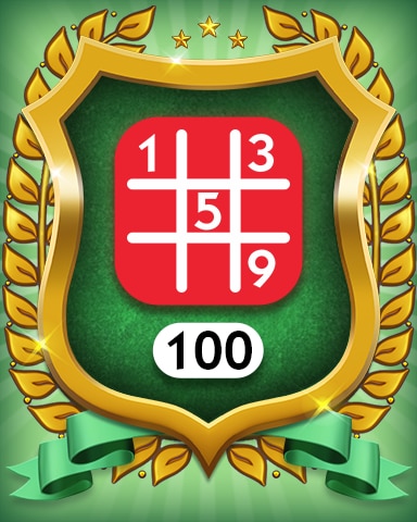 Monopoly Sudoku Hard 100 Badge