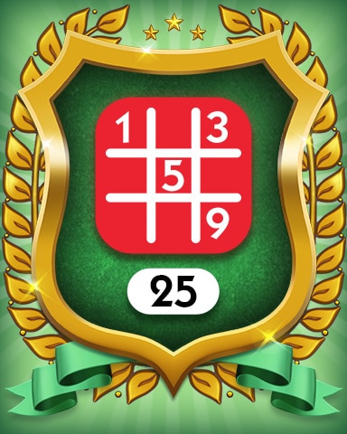 Monopoly Sudoku Hard 25 Badge