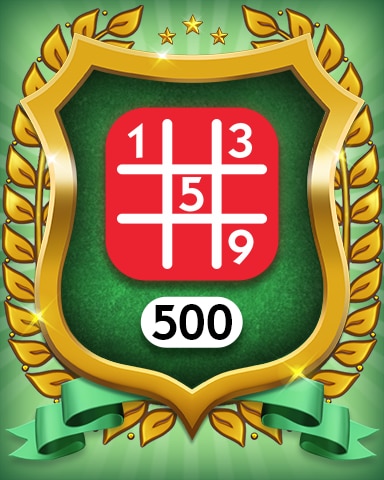 Monopoly Sudoku Hard 500 Badge