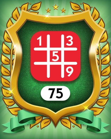Monopoly Sudoku Hard 75 Badge