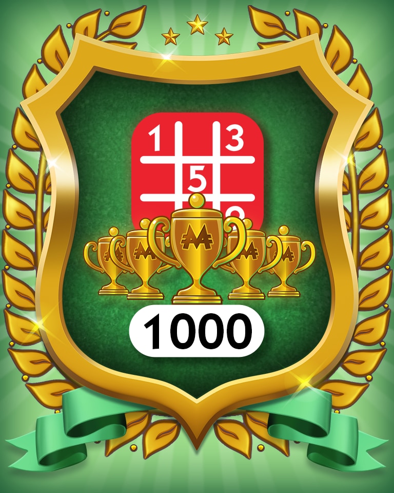 5-Trophy Hard 1000 Badge - Monopoly Sudoku
