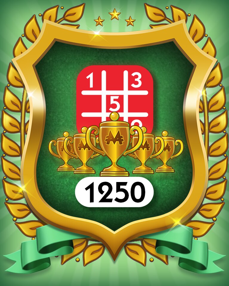 5-Trophy Hard 1250 Badge - Monopoly Sudoku